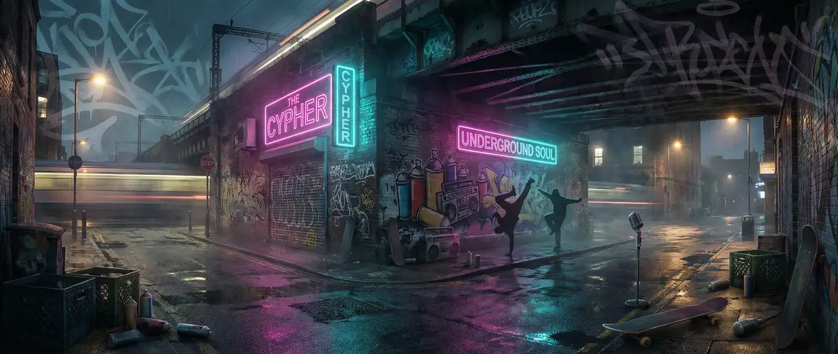 免费高清视频 - 城市街头文化夜景